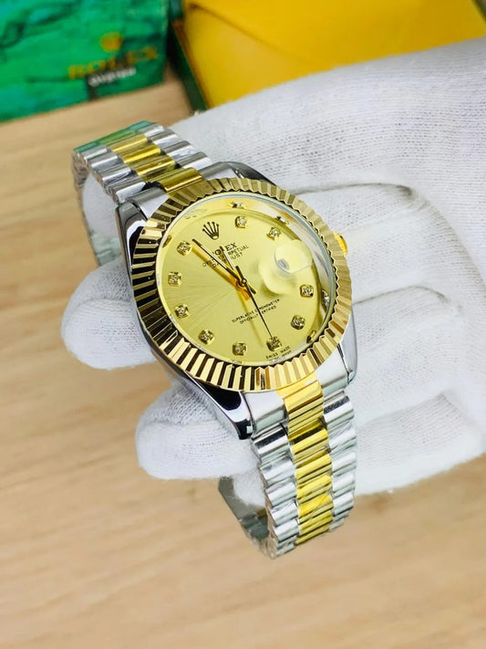 RLX Men Stone Model Date Just Stainless Steel - G Dial